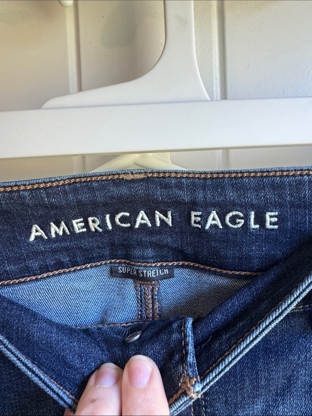 American Eagle Outfitters Dark Blue Flare Jeans - Women's Wide Leg - Picture 2 of 3